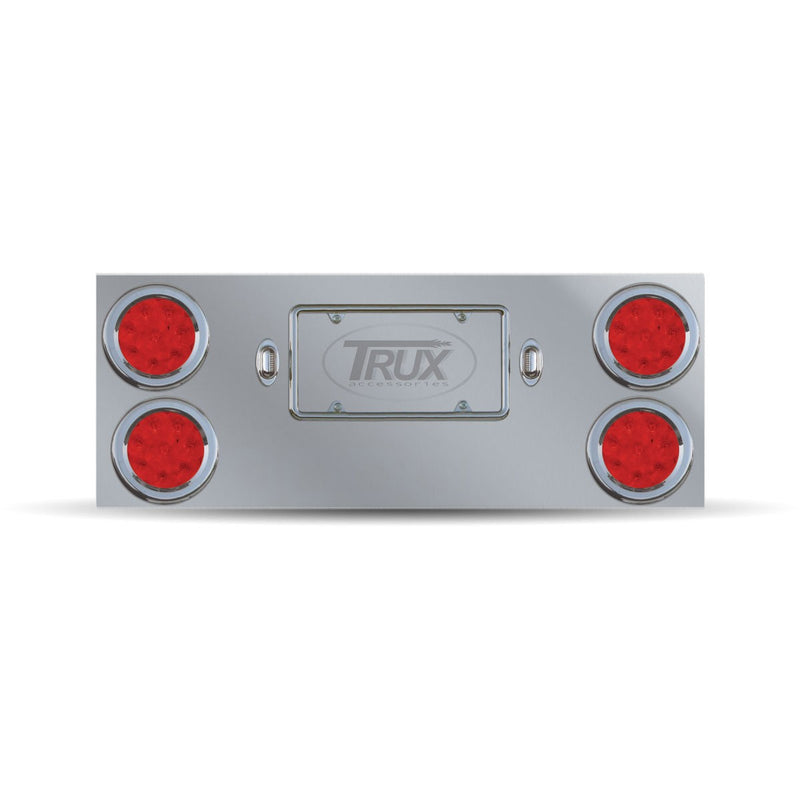 Trux Accessories Rear Center Panel with 4 x 4" & 2" License Light LEDs