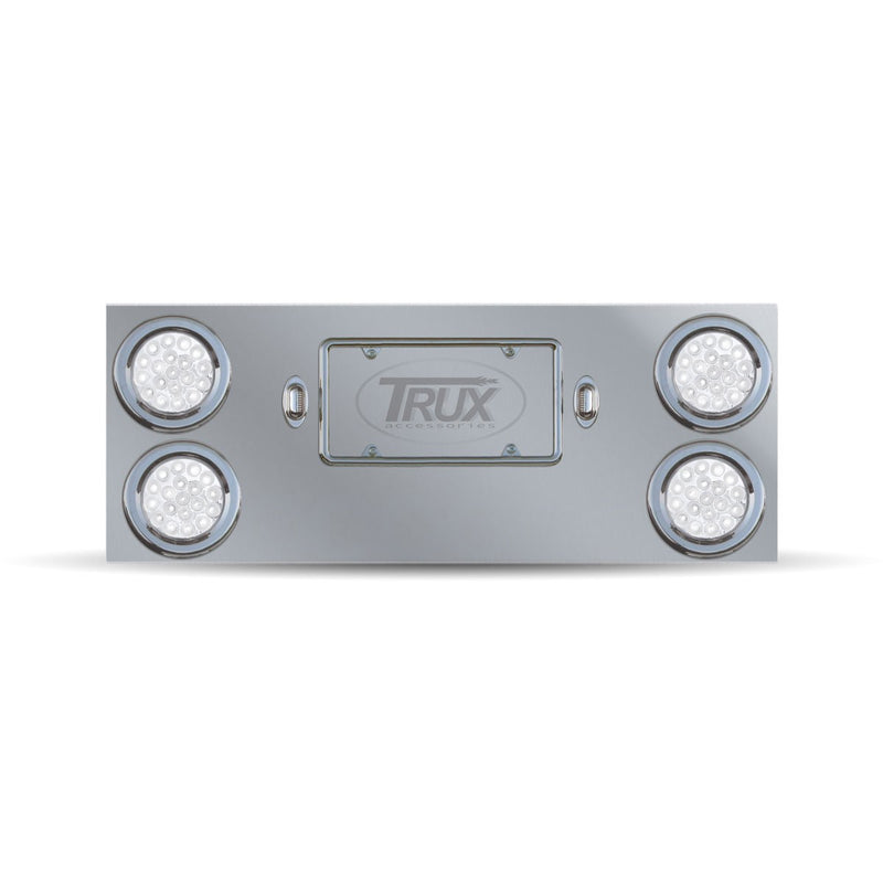 Trux Accessories Rear Center Panel with 4 x 4" (Red & Back-Up) & 2 License Light LEDs
