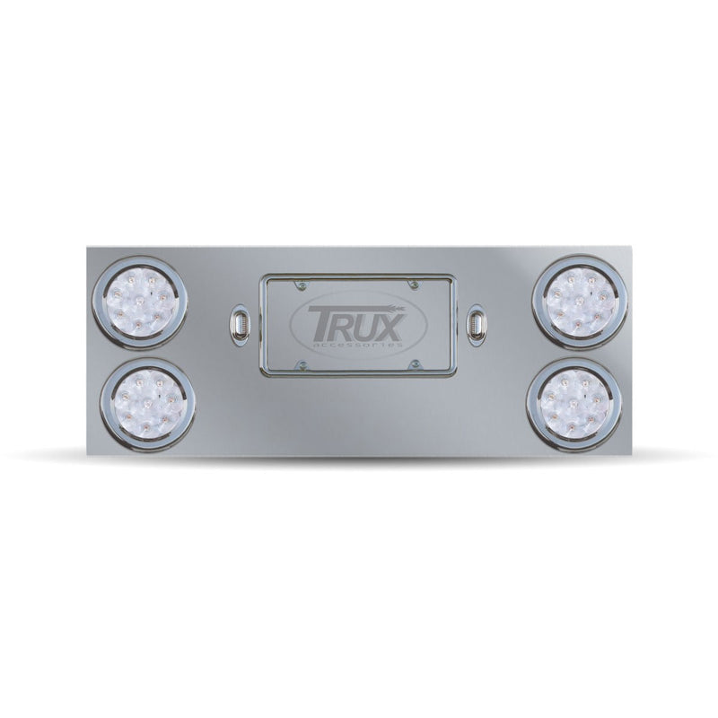 Trux Accessories Rear Center Panel with 4 x 4" (Red & Back-Up) & 2 License Light LEDs