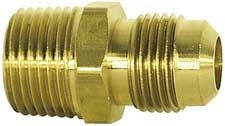 45° Flare Male Connector, Brass, 3/8in x 3/8in