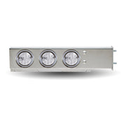 Trux Accessories Mud Flap Hanger with Flat Top  6 x 4" Dual Revolution (Red/Purple) LEDs & Bezels