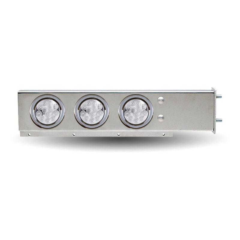 Trux Accessories Mud Flap Hanger with Flat Top  6 x 4" Dual Revolution (Red/Purple) LEDs & Bezels
