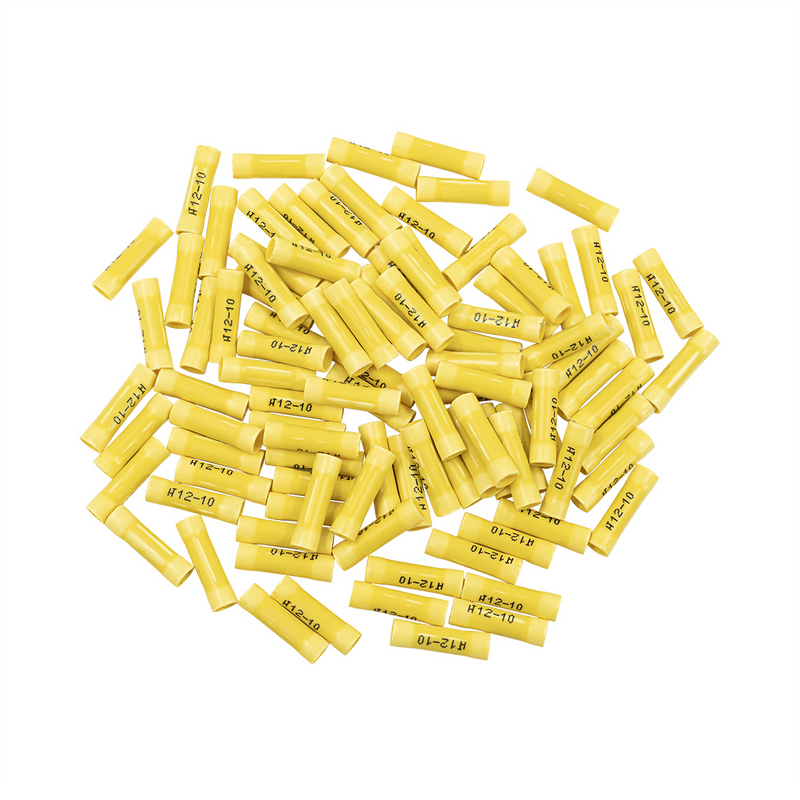 United Pacific 12-10 AWG Vinyl Butt Connector (100-Pack) 98005