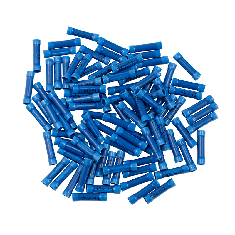 United Pacific 16-14 AWG Vinyl Butt Connector (100-Pack) 98006