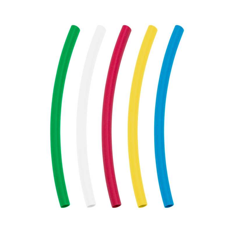 United Pacific Assorted 1/4" Blue,Clear,Green,Red,Yellow Heat Shrink Tubing, 4" Long (5-Pack) 98013