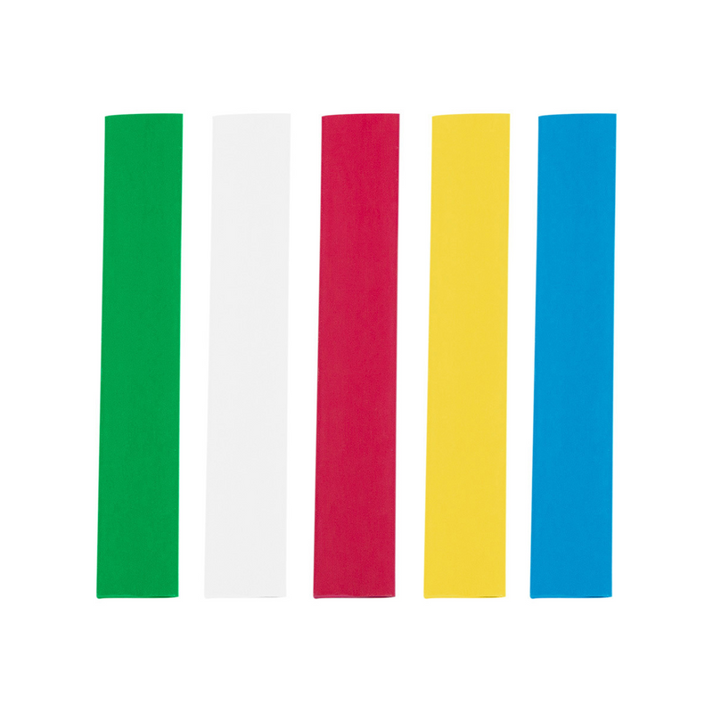 United Pacific Assorted 3/8" Blue,Clear,Green,Red,Yellow Heat Shrink Tubing, 4" Long (5-Pack) 98014