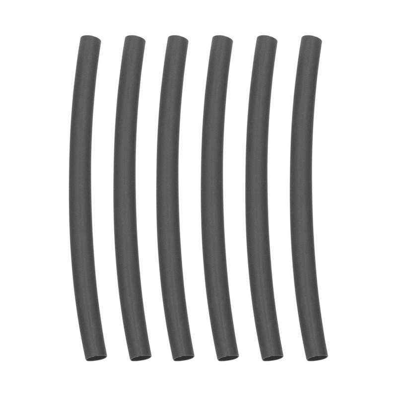 United Pacific 1/4" I.D. Black Heat Shrink Tubing, 4" Long (6-Pack) 98017