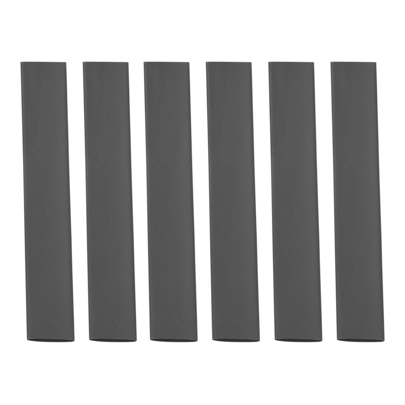 United Pacific 3/8" I.D. Black Heat Shrink Tubing, 4" Long (6-Pack). 98018