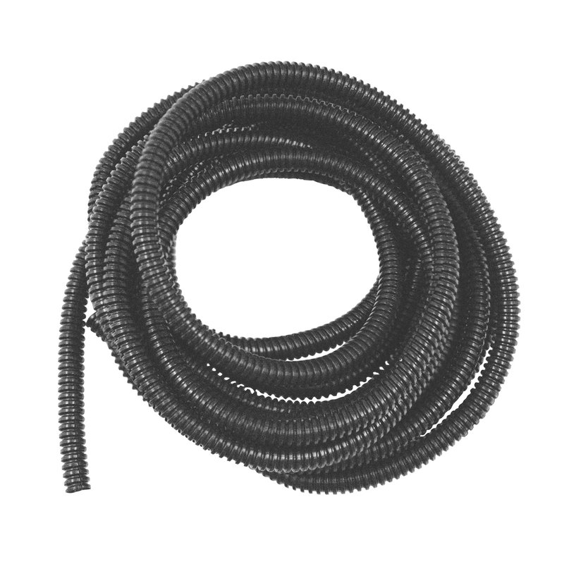 United Pacific 1/4" I.D. Black Flex-Guard Convoluted Split Seam Tubing, 14 Ft. 98028