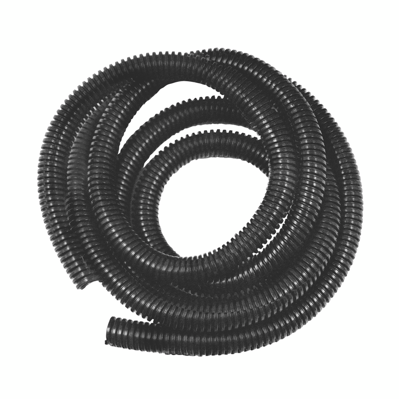 United Pacific 1/2" I.D. Black Flex-Guard Convoluted Split Seam Tubing, 7 Ft. 98030