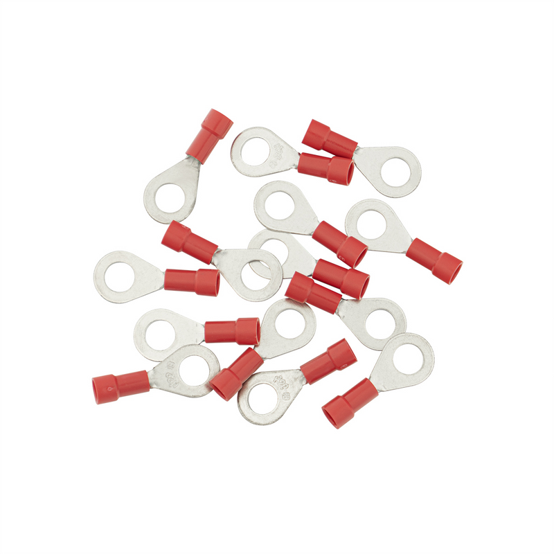 United Pacific 22-18 AWG 1/4" Stud Vinyl Ring Terminal (14-Pack) 98041