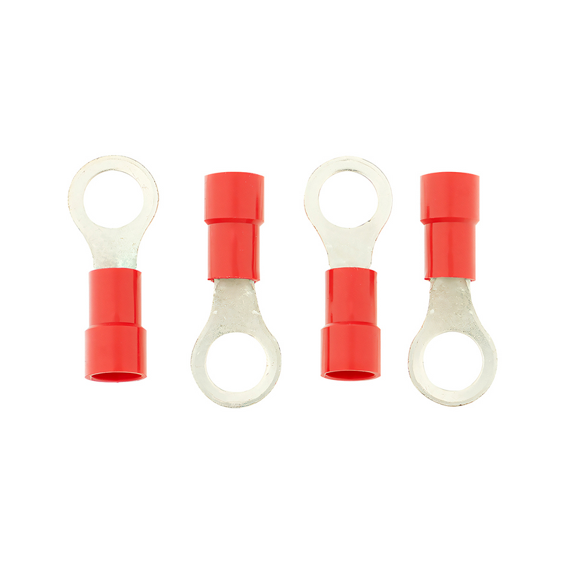 United Pacific 8 AWG 3/8" Stud HD Vinyl Ring Terminal (4-Pack) 98045