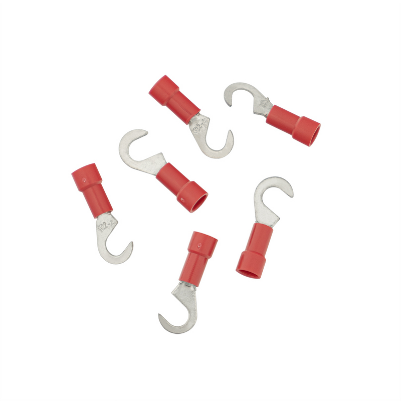 United Pacific 22-18 AWG #10 Stud Vinyl Hook Terminal (6-Pack) 98047