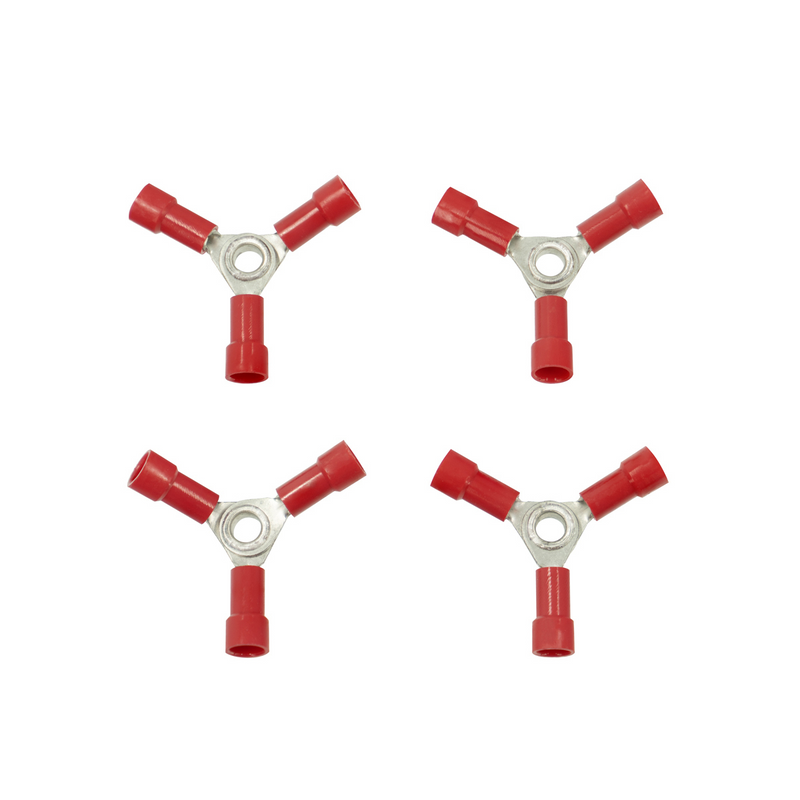 United Pacific 22-18 AWG 3-Way (Y) Vinyl Connector (4-Pack) 98050
