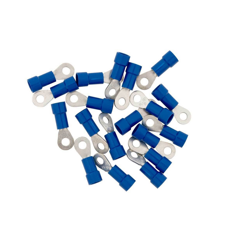 United Pacific 16-14 AWG #6 Stud Vinyl Ring Terminal (19-Pack) 98061