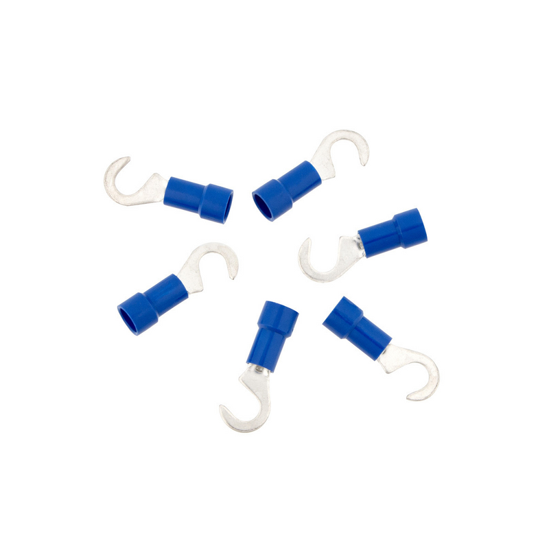 United Pacific 16-14 AWG #10 Stud Vinyl Hook Terminal (6-Pack) 98069