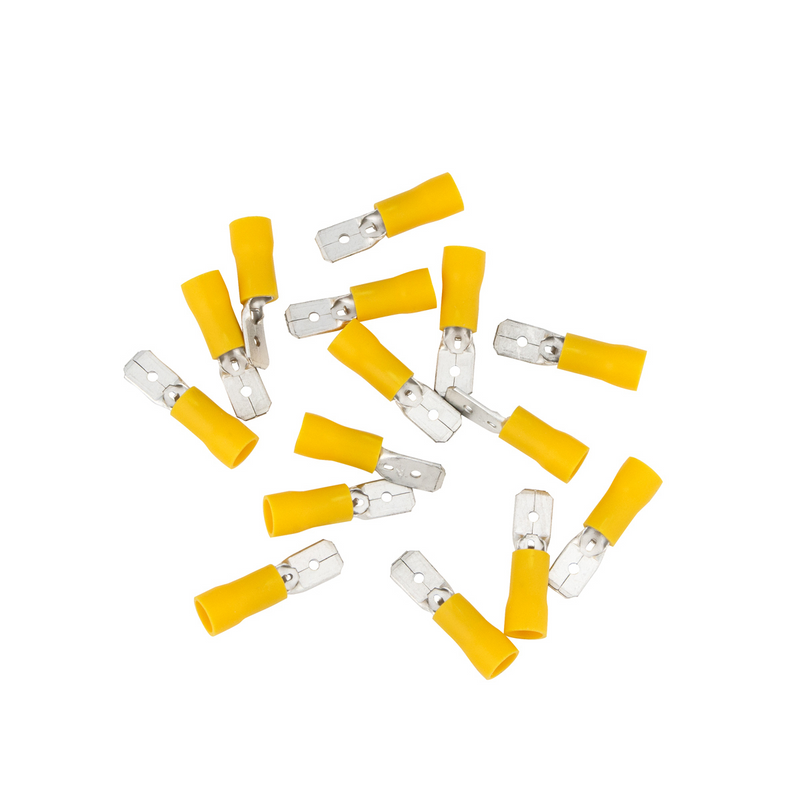 United Pacific 12-10 AWG .250 Tab Vinyl M Disconnect (15-Pack) 98077