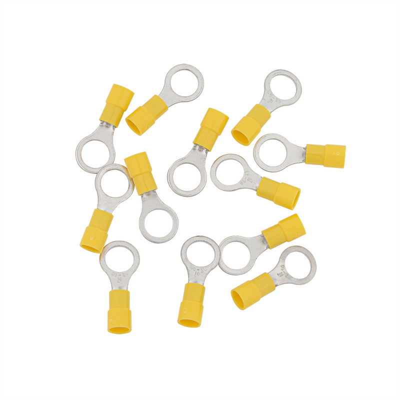 United Pacific 12-10 AWG 3/8" Stud Vinyl Ring Terminal (12-Pack) 98086