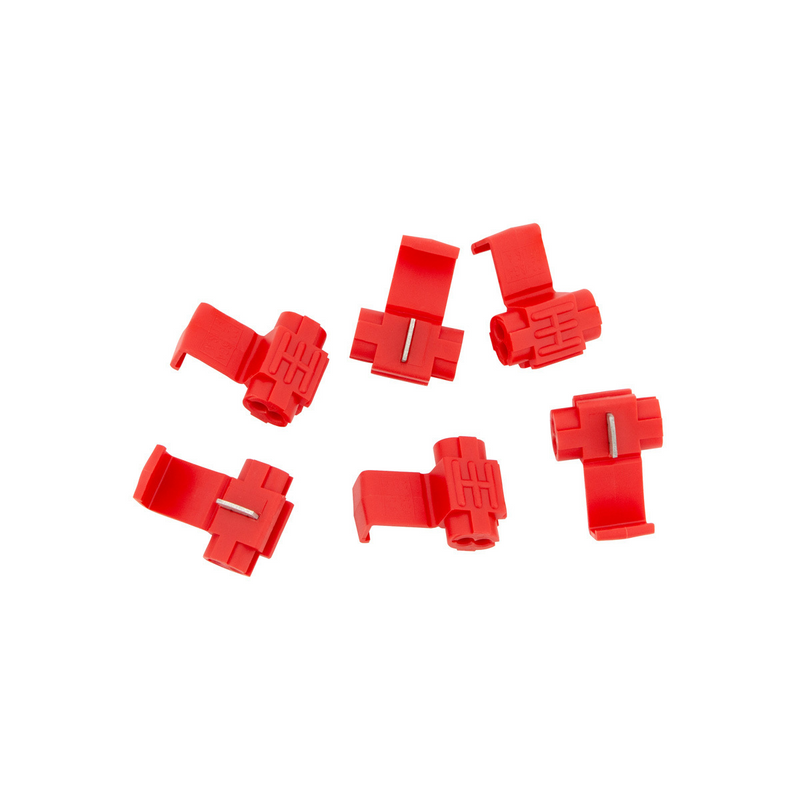 United Pacific 22-16 AWG Red Mid-Line Tap Connector w/ Stop (6-Pack) 98099