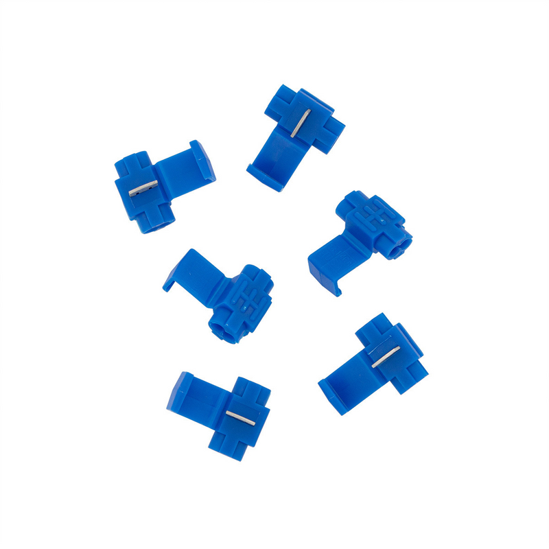 United Pacific 18-14 AWG Blue Mid-Line Tap Connector w/ Stop (6-Pack) 98100