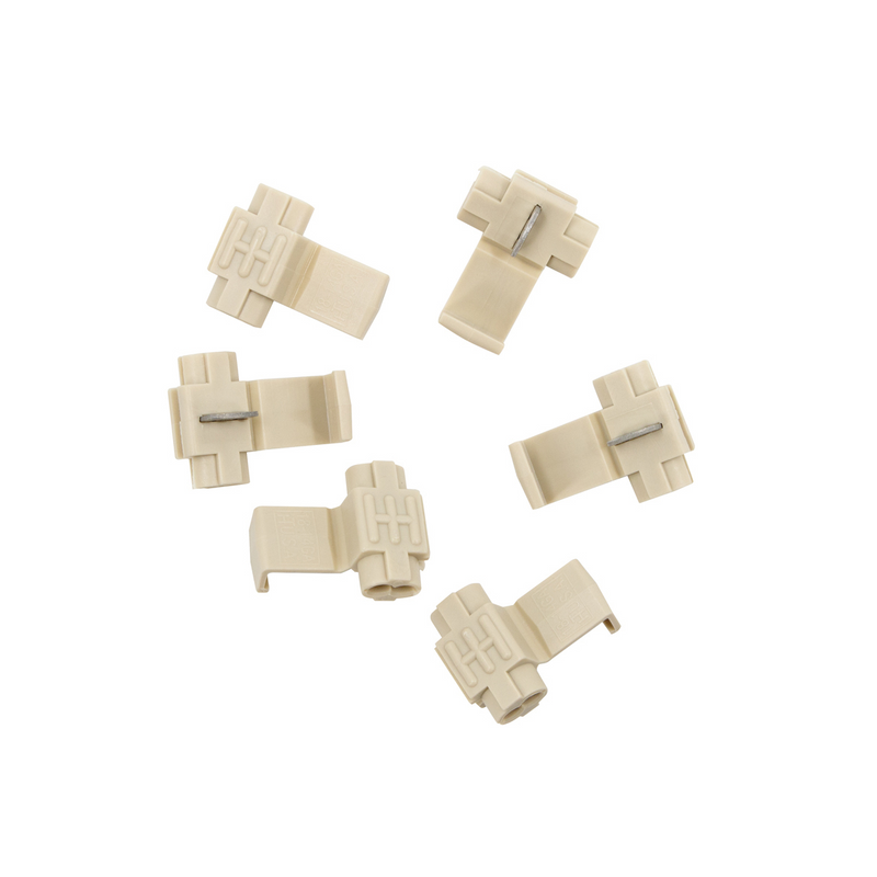 United Pacific 18-14 AWG White Mid-Line Tap Connector w/ No Stop (6-Pack) 98101