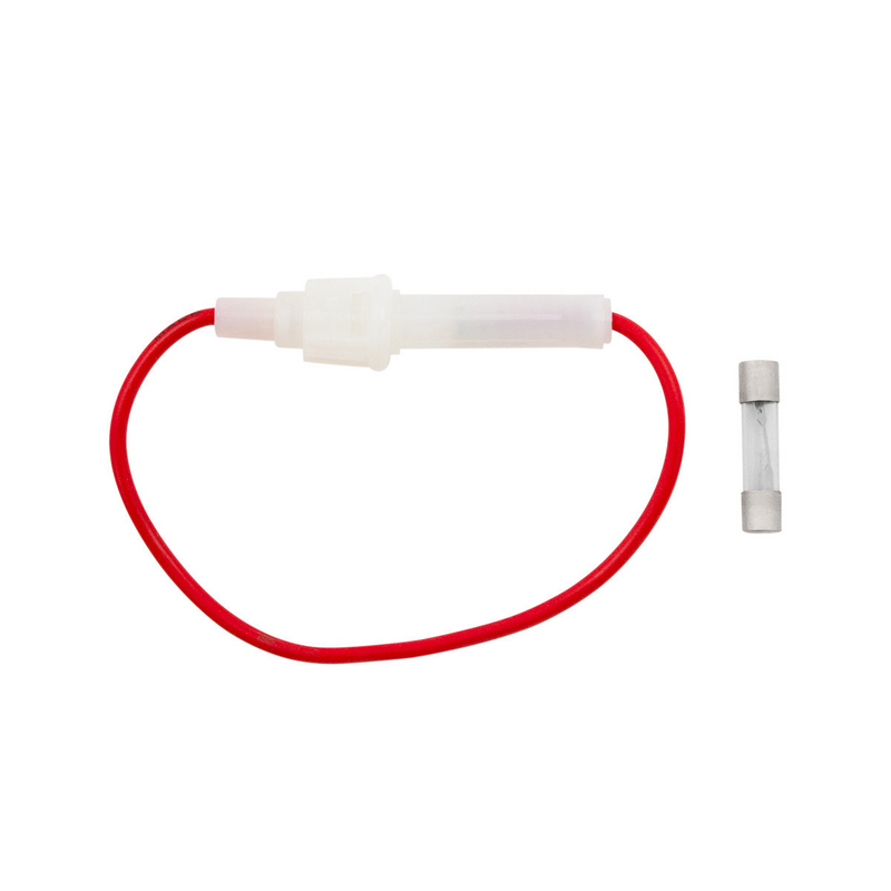 United Pacific In-Line Glass Fuseholder 16 AWG 6.5" Wire w/ 14 Amp SFE Fuse, 1 Set. 98122