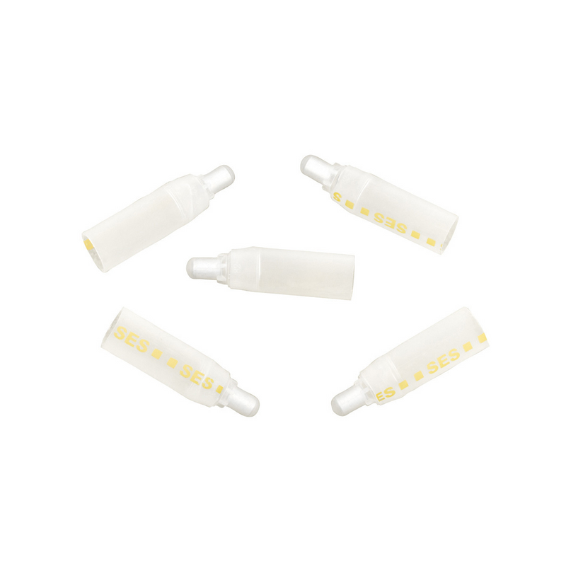 United Pacific 18-10 AWG CS Closed-End Heat Shrink Connector Clear w/ Yellow Dash (5-Pack) 98135