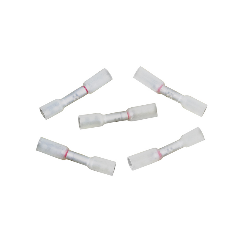 United Pacific 24-22 to 20-18 AWG CS Multi-Wire Heat Shrink Connector Clear w/ White Dash (5-Pack) 98136