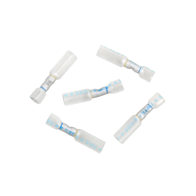 United Pacific 16-14 to 12-10 AWG CS Multi-Wire Heat Shrink Connector Clear w/ Blue Dash (5-Pack) 98138