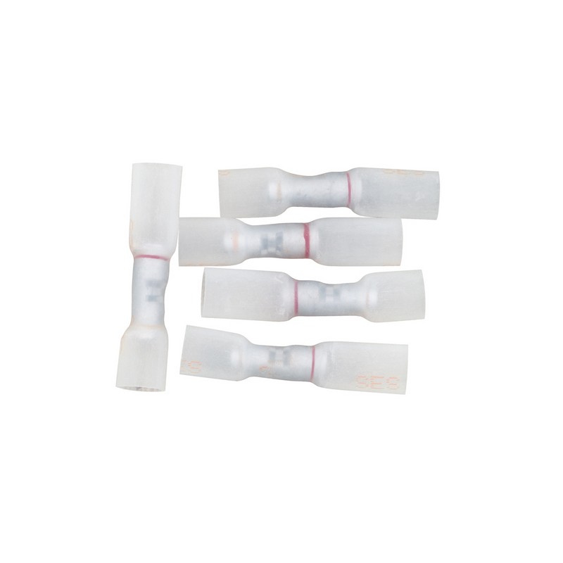 United Pacific 12-10 to 8 AWG CS Multi-Wire Heat Shrink Connector Clear w/ Yellow Dash (5-Pack) 98139