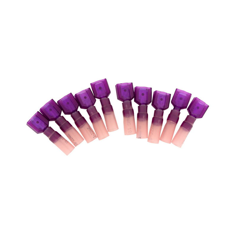 United Pacific 22-18 AWG .250 Tab CS Fully Insulated Heat Shrink M Disconnect Red (10-Pack) 98157