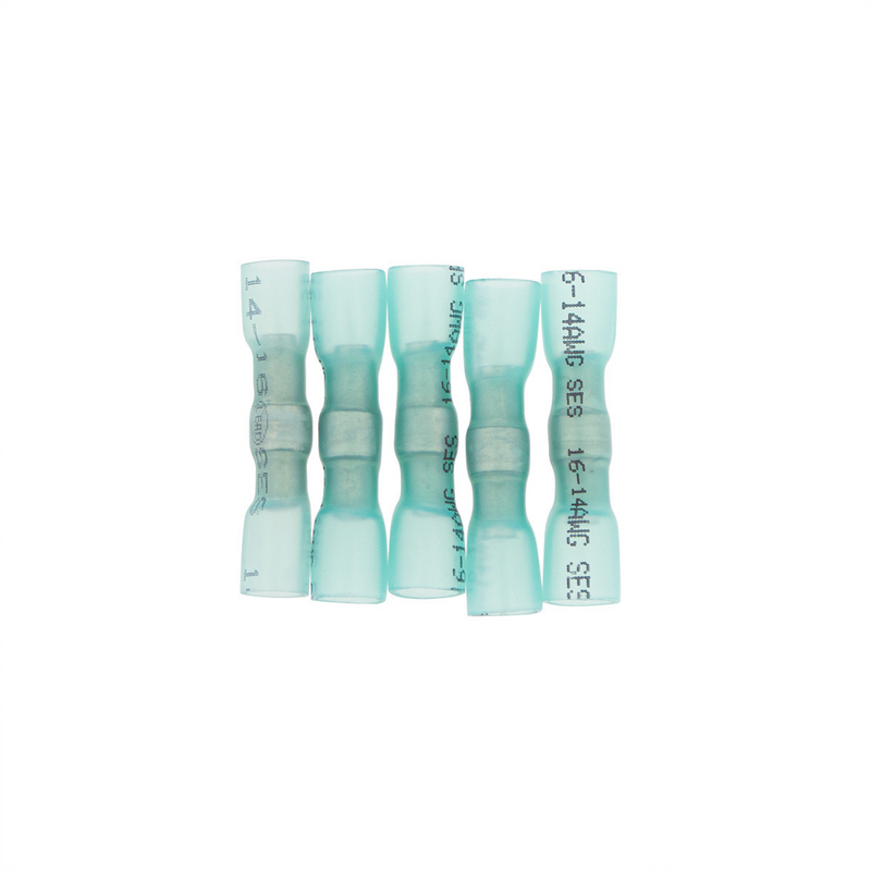 United Pacific 16-14 AWG CSS Heat Shrink Butt Connector Blue (5-Pack) 98164