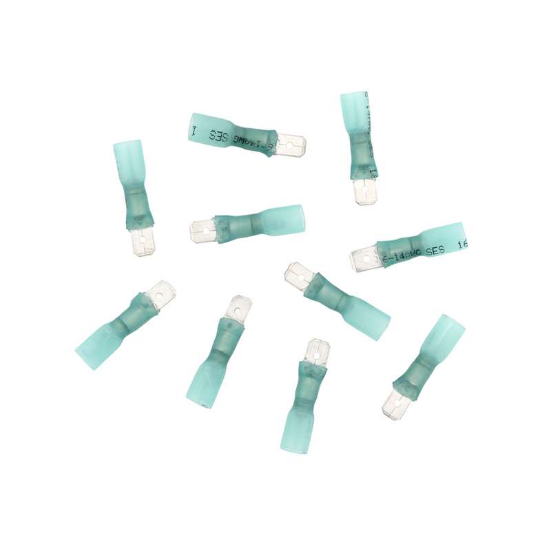 United Pacific 16-14 AWG .250 Tab CSS Heat Shrink M Disconnect Blue (10-Pack) 98173