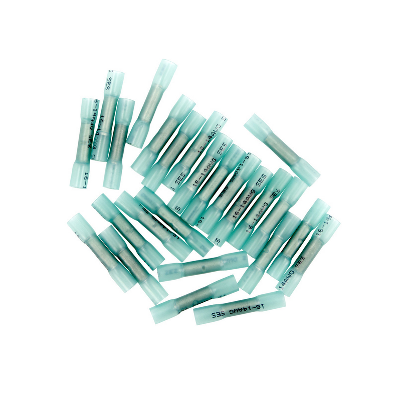 United Pacific 16-14 AWG CS Heat Shrink Butt Connector Blue (25-Pack) 98183