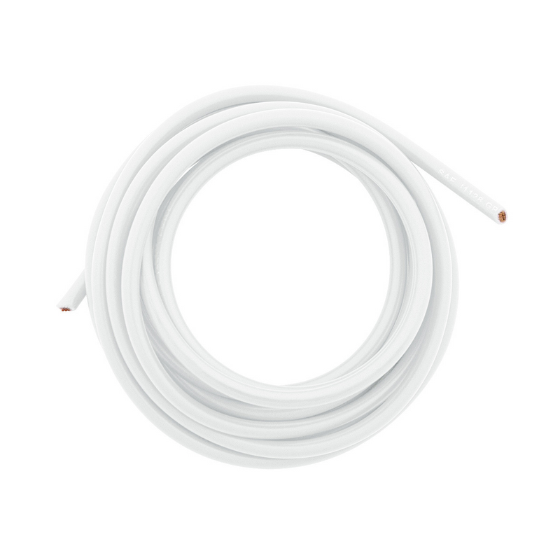 United Pacific Primary Wire Rated 80 C 10 AWG, White 8 Ft. 98229