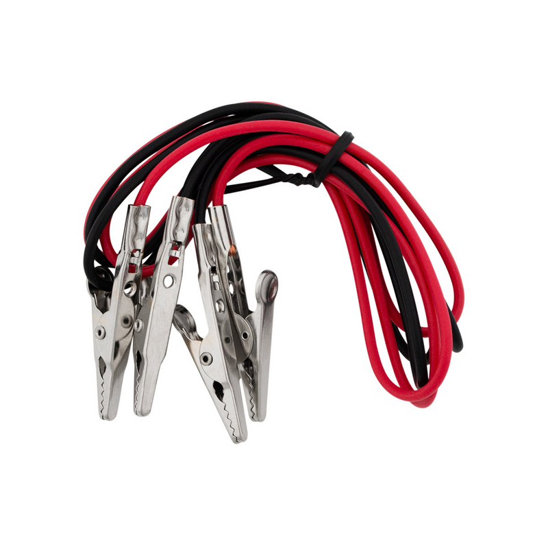 United Pacific 10 Amp Alligator Test Clips w/ 30" Vinyl Leads, 1Red/1Black 1 Set. 98238