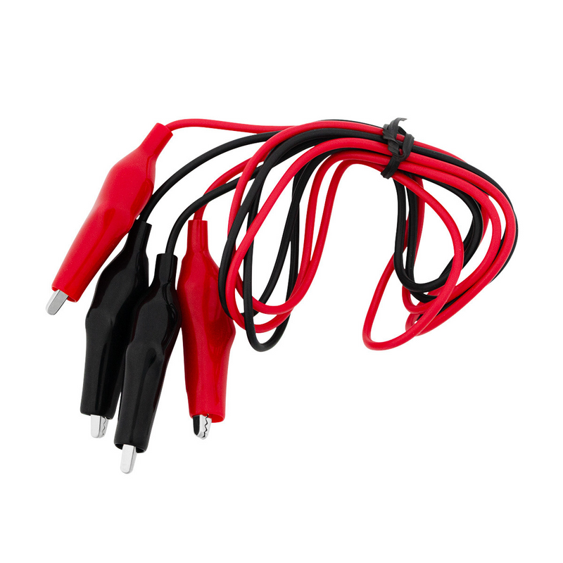 United Pacific 10 Amp Alligator Test Clips w/ 36" Vinyl Leads & Boots, 1Red/1Black 1 Set. 98239