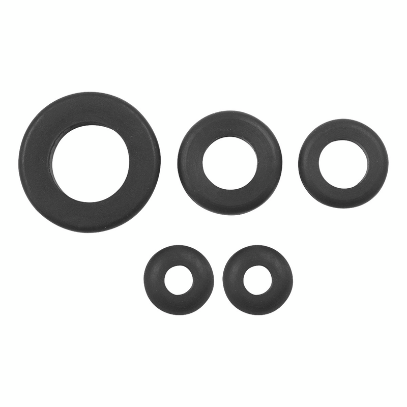 United Pacific 21/32", 7/8",1",1 3/8" Mounting Holes Black Vinyl Grommets (5-Pack) 98250