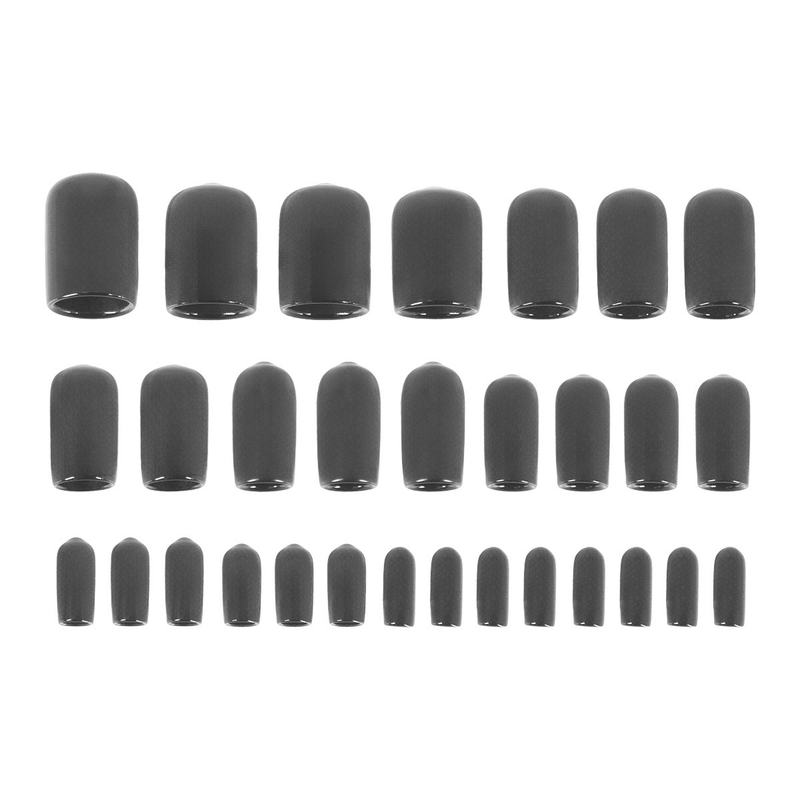 United Pacific 1/8" thru 1/2" Assorted Black Vinyl Vaccum Caps (30-Pack) 98252