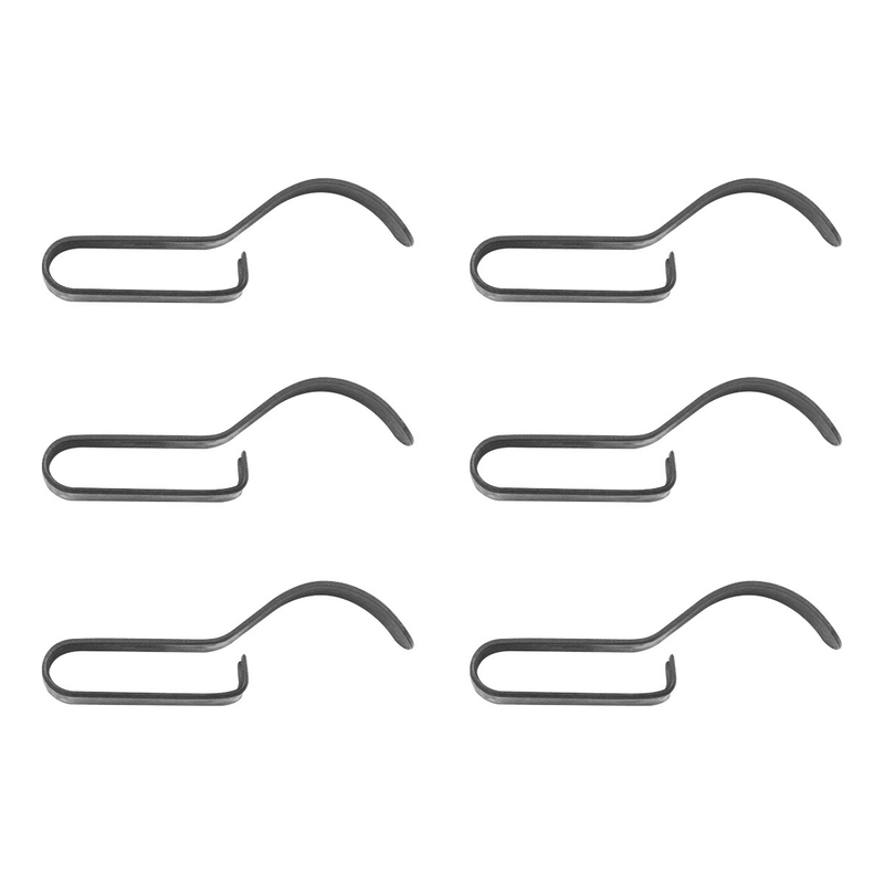 United Pacific 1-3/4"x1/2"x1/4" (LxWxH) Medium Steel Push-On Frame Clips (6-Pack) 98258