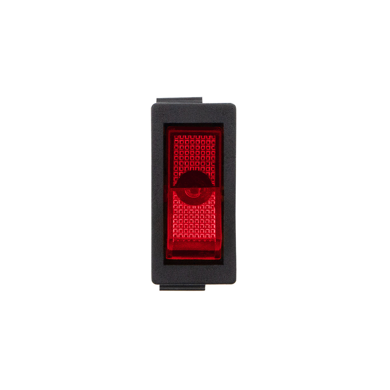 United Pacific Red Illum Rocker 20 Amp 12V S.P.S.T. On/Off 1 Pc. 98293