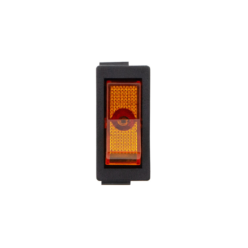 United Pacific Amber Illum Rocker 20 Amp 12V S.P.S.T. On/Off 1 Pc. 98294