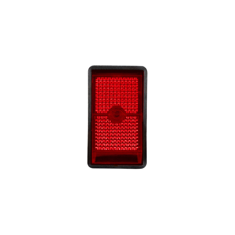 United Pacific Red Illum Jumbo Rocker 16 Amp 12V S.P.S.T. On/Off 1 Pc. 98297