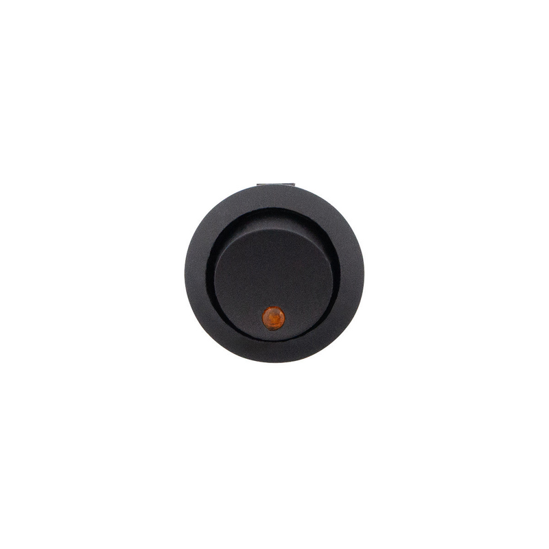United Pacific Amber LED Round Rocker 10 Amp 12V On/Off 1/2" Dia. 1 Pc. 98305