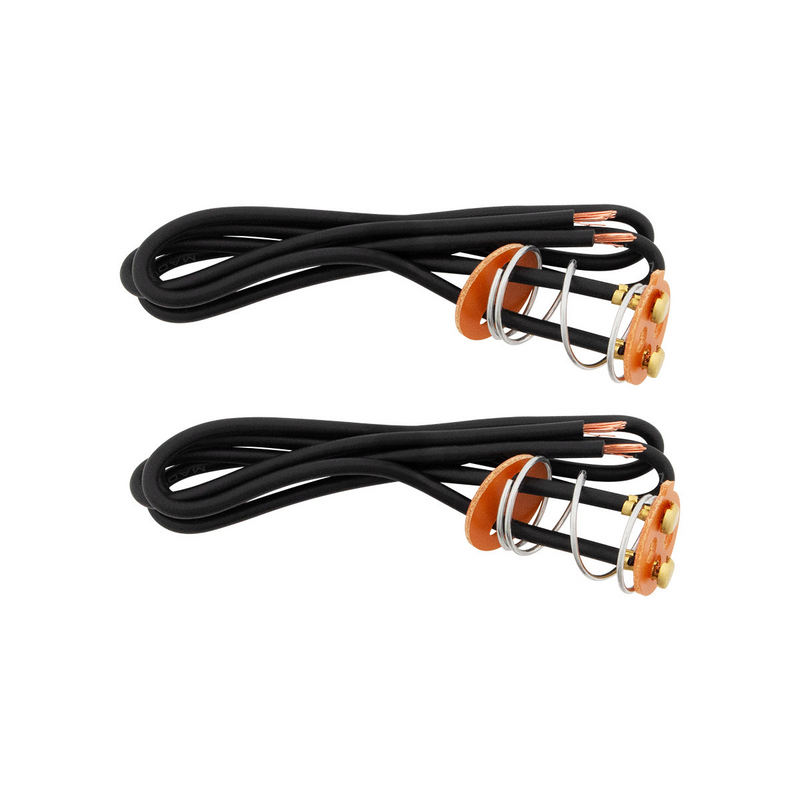 United Pacific 2-Wire Universal Double Contact Light Socket Base w/ Fiber Washers & Tension Spring, 2 Pcs. 98323