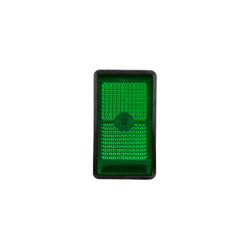 United Pacific Green Illum Jumbo Rocker 16 Amp 12V S.P.S.T. On/Off 1 Pc. 98359
