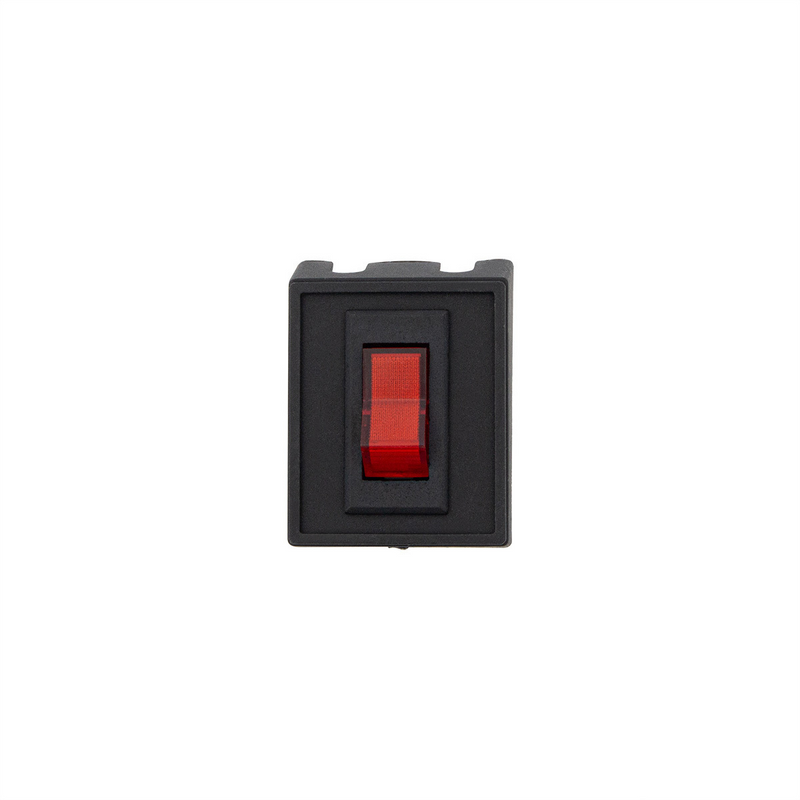 United Pacific Red Illum Rocker in Panel Mount Combo 20 Amp 12V S.P.S.T. On/Off 1 Set. 98363