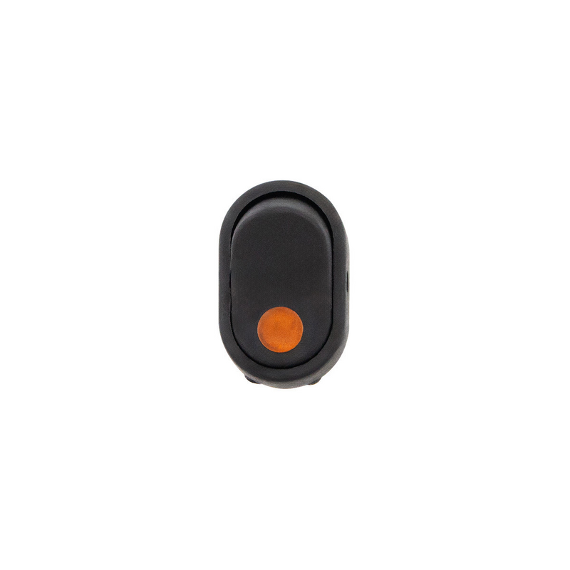 United Pacific Amber Illum Oval Rocker 16 Amp 12V On/Off 1/2" Dia. 1 Pc. 98364
