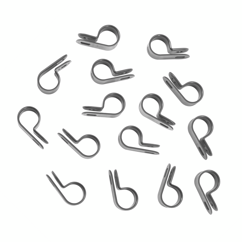 United Pacific 1/2" Black Nylon Cable Clamp (15-Pack) 98510