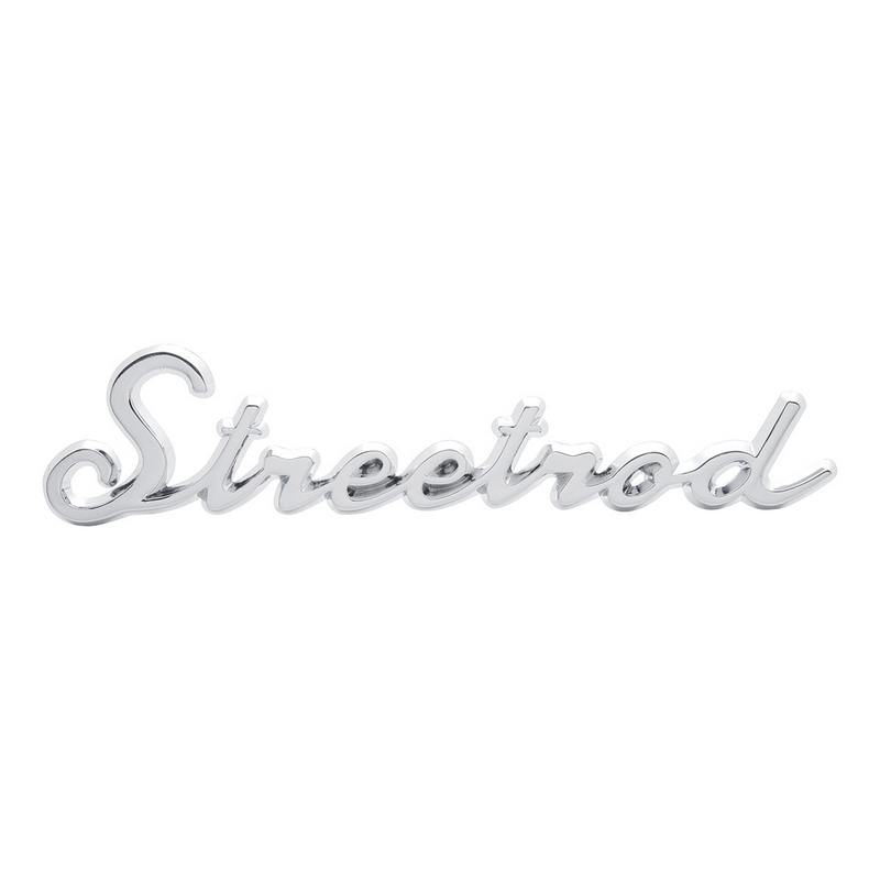 United Pacific Chrome "Streetrod" Script Emblem With Stud A6202